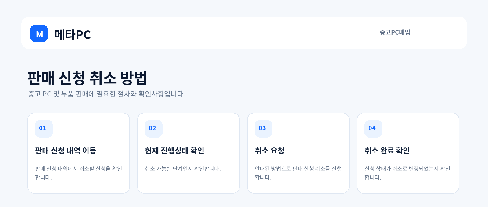 판매 신청 취소 방법